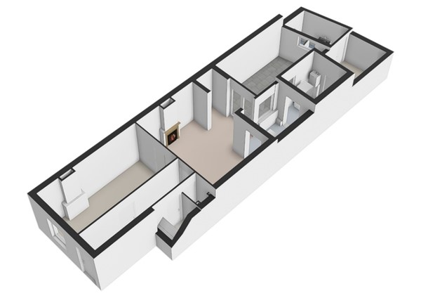 Plattegrond - Delfgauwseweg 147, 2628 EL Delft - Delfgauwseweg 147_Begane grond_3D.jpg